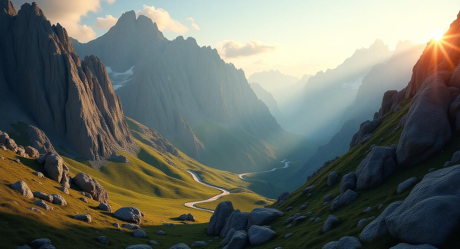 Grossglockner Hochalpenstraße in eindrucksvoller Alpenlandschaft